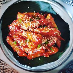 A picture of Honey chilli potato.