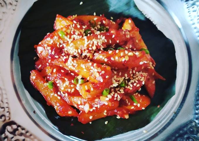 Recipe of Homemade Honey chilli potato