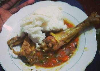 Easiest Way to Prepare Tasty Chicken stew and ugali