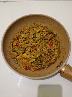 Foto resep Oseng usus kacang panjang + tempe