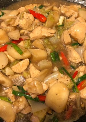 รูปของ ผัดไก่ใส่เห็ดออริจิน้ำมันหอย