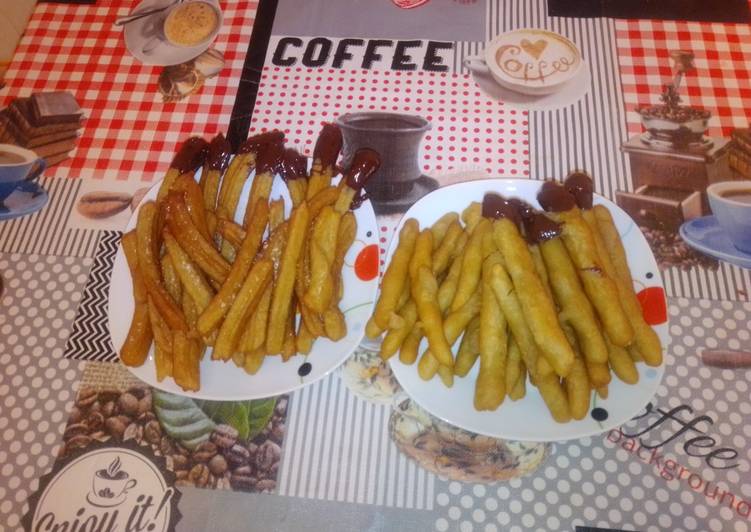 Mini churros y porras caseros en MC