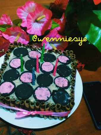 Cara Sederhana Membuat Resep  Bday cake mix kopi dan cokelat yang Bikin Ngiler, Sempurna