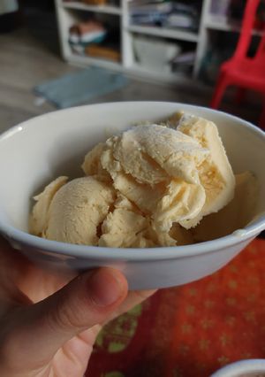 Una foto de Helado de vainilla keto