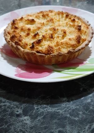 Una foto de Tarta de coco y dulce de leche