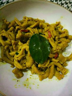Foto resep Oseng usus Ayam bumbu kuning