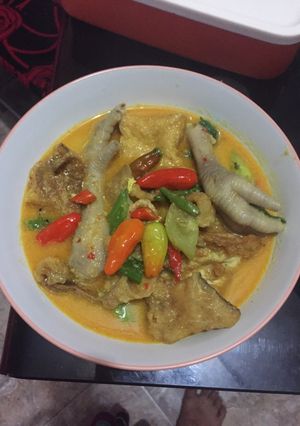 Foto resep Sayur krecek,tahu goreng,telor ceplok,ples ceker ayam