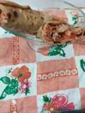 Orange chicken tikka paratha roll