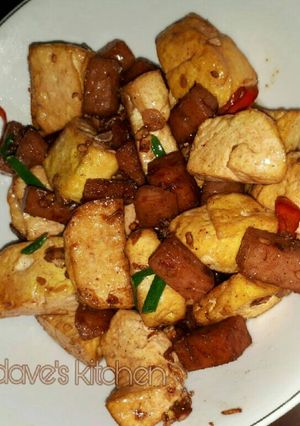 Foto resep Tahu tumis ham maling (halal for me~perhaps not for you)