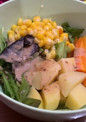 Foto resep 10. Salad sayur wijen sangrai (diet)