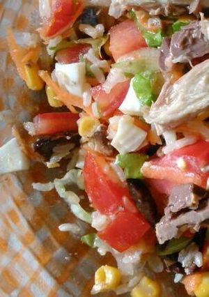 Una foto de Ensalada de arroz y caballa