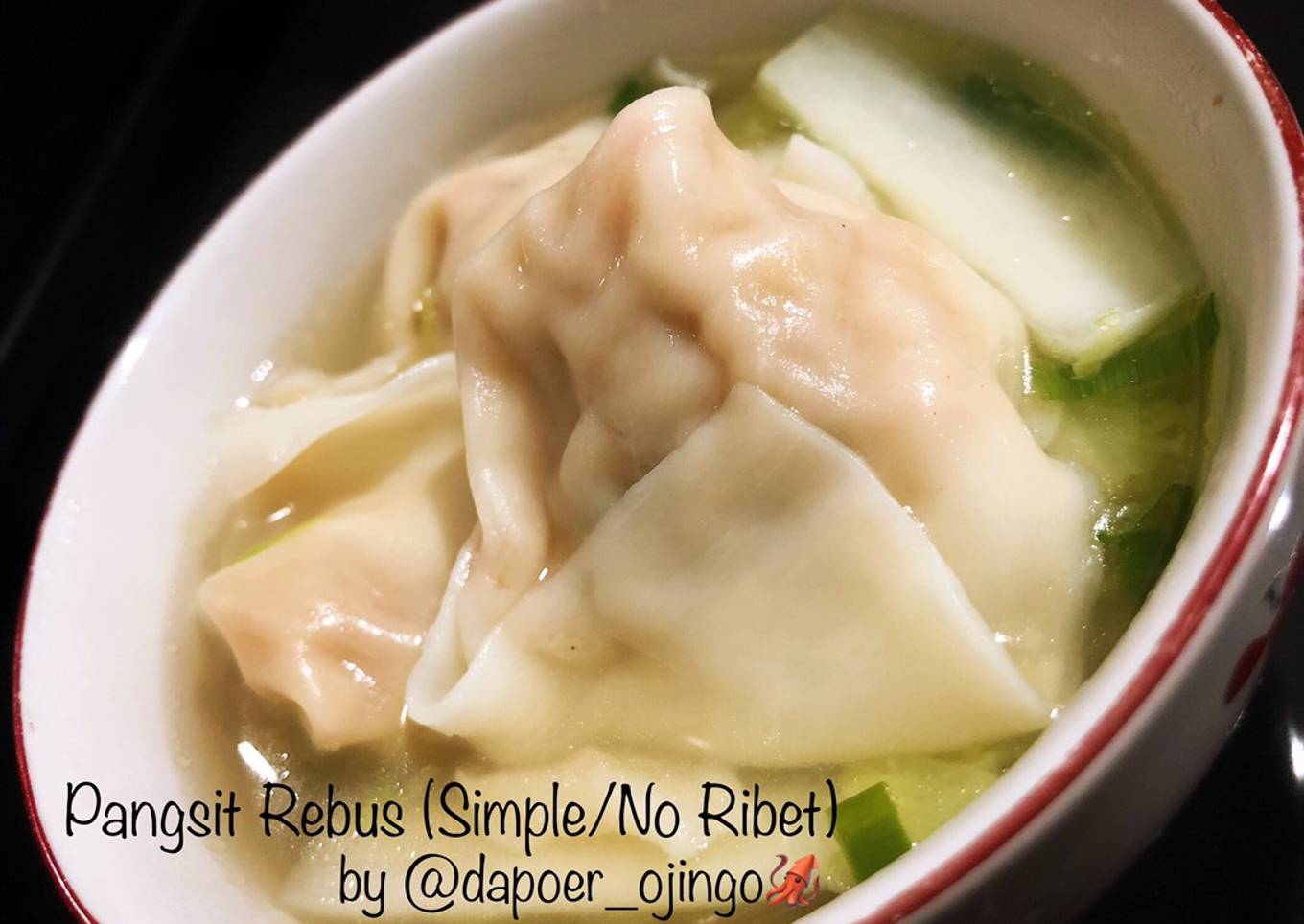 Pangsit Rebus (Simple/No Ribet)