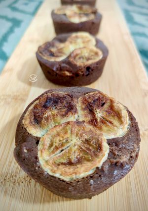 Foto principal de Brownie con plátano en airfryer