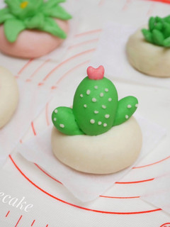 Foto resep Cactus Succulent Bun / Bakpao Kaktus / Mantou