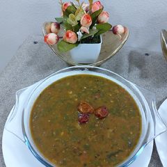 A picture of Dal palak/ dal with spinach.