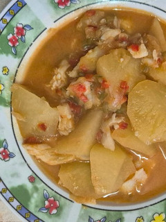 Una foto de Patatas con bacalao