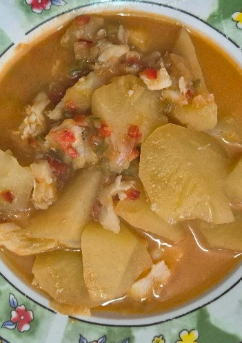 Una foto de Patatas con bacalao