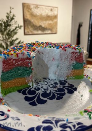 Foto resep Rainbow Cake Kukus ala Ny. Liem