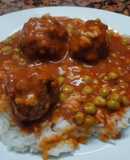 Albóndigas de carne y aceitunas