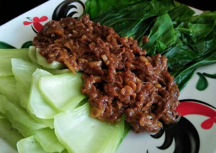 Pokcoy siram sliced beef blackpaper
