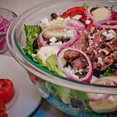 Greek Bison Steak Salad A picture of Greek Bison Steak Salad.