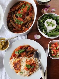 عکسی از دستور خورشت بامیه