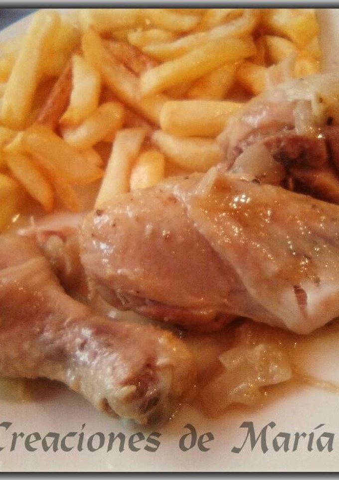 Una foto de Muslitos en salsa de cerveza