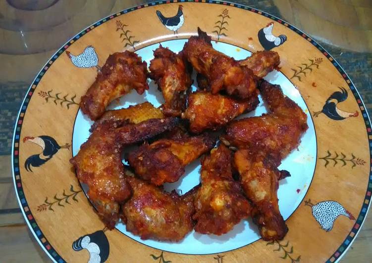 Fire chicken wings (sayap panggang pedas)