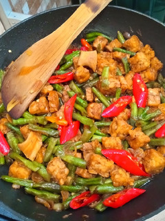 Foto resep Tumis kacang panjang tempe pedas manis