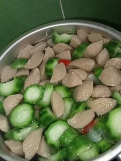 Foto resep Sayur bening oyong + bakso sapi