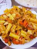 Three color vegetable pasta