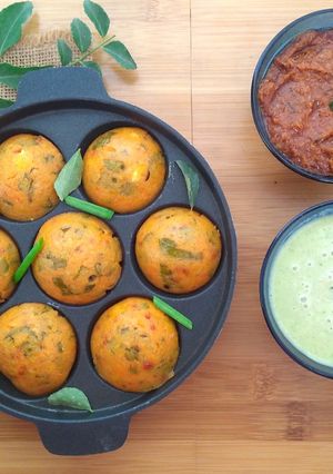 A picture of Mixed Vegetables Masala Appam.