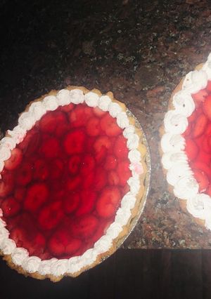 Una foto de Tarta de frutilla con gelatina