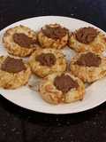 Chocolate Mousse Filled Coconut Shortbread Cookies