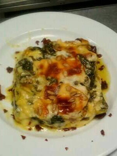 Una foto de Espinacas gratinadas