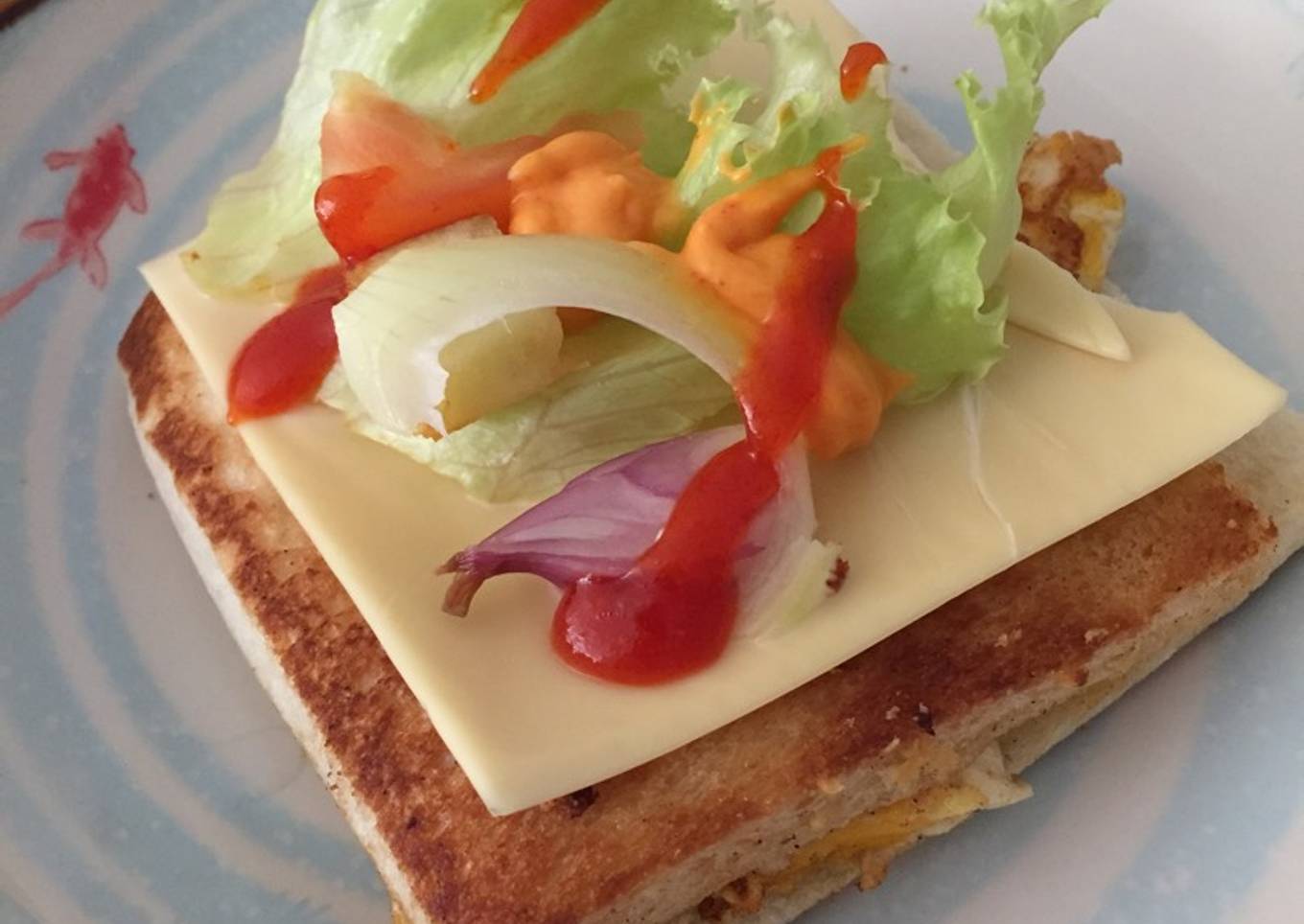 Sarapan roti isi telur ala sandwich