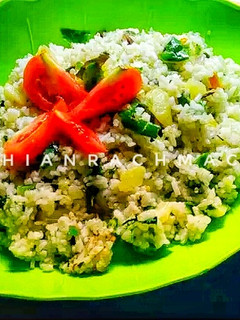 Foto resep Nasi goreng kentang sambal ijo rasa ayam kampung