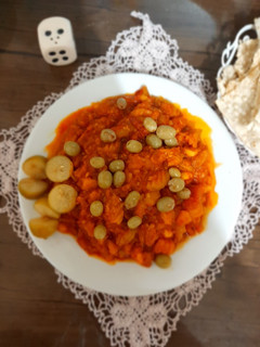 عکسی از دستور خوراک کدو سبز و سیب زمینی