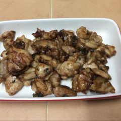 Oyster sauce chicken thigh A picture of Oyster sauce chicken thigh.