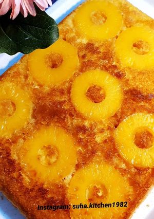 صورة لوصفة كيكة الأناناس الإسفنجية السهلة السريعة
