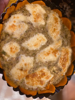 Una foto de Tarta de verduras con masa de calabacín (sin harinas)