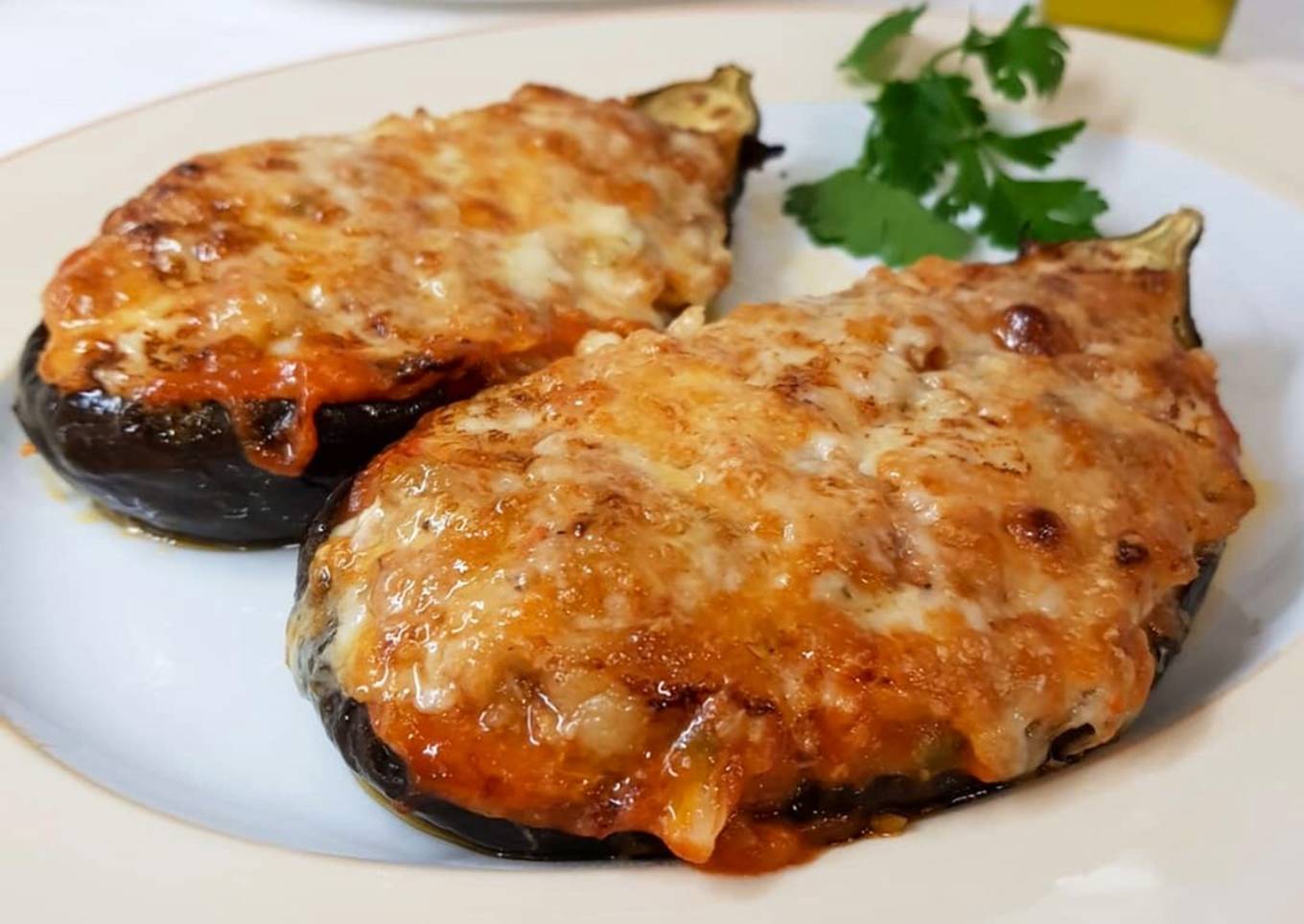 Brenjenas rellenas de carne 🍆😋