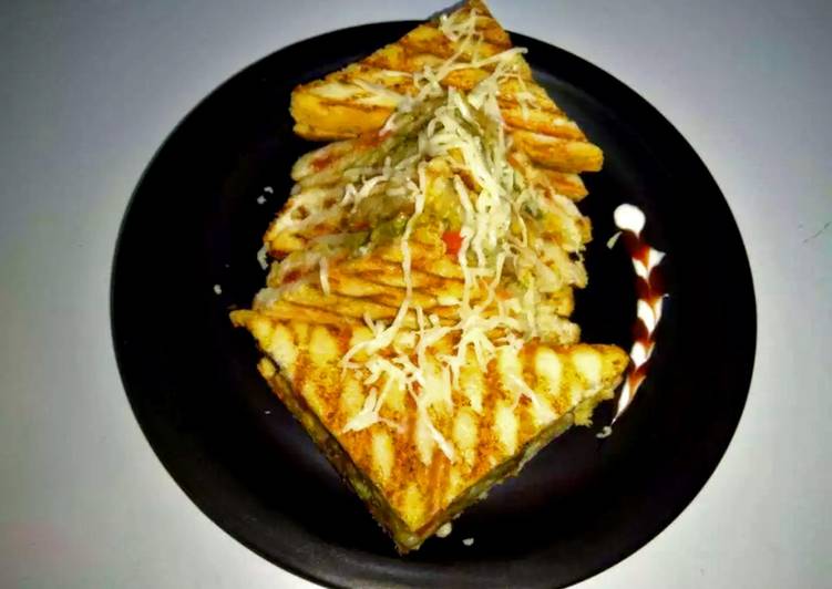 Recipe of Speedy Vegetable and cheeze sandwich