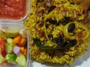 Gambar nasi kebuli ricecooker bubuk kari