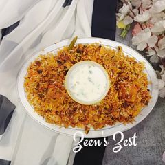 Lobia and Chicken Pulao A picture of Lobia and Chicken Pulao.