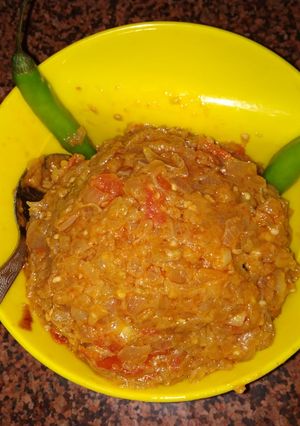 A picture of Baingan ka Bhrta.