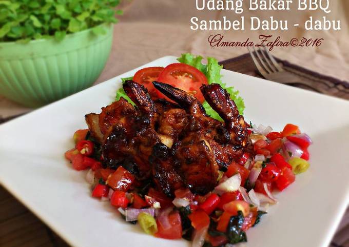 Udang bakar BBQ sambel dabu - dabu