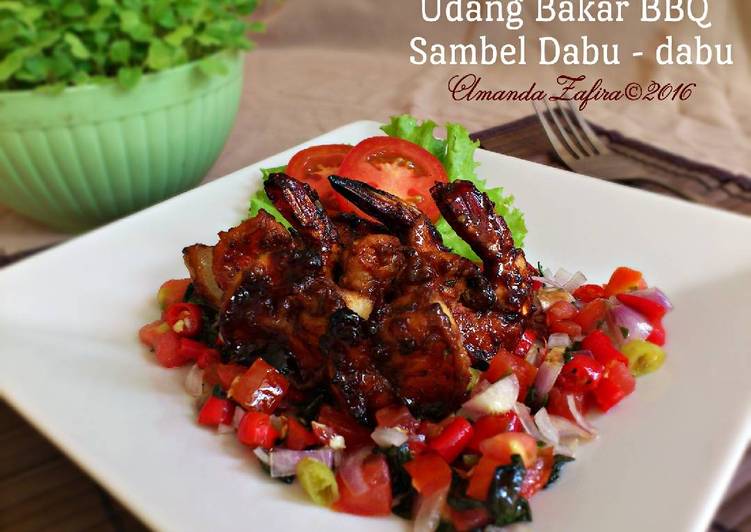 Bagaimana Menyiapkan Udang bakar BBQ sambel dabu - dabu yang Enak Banget