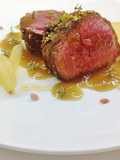 Filetto di fassona con crema di mostarda alla frutta