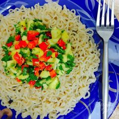 A picture of Mango Salsa Maggi Recipe.